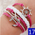 Armband infinity roze wit