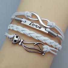 Armband infinity wit