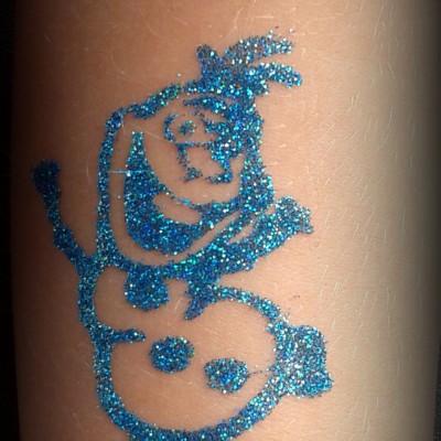 Vele glitter tattoo sjablonen