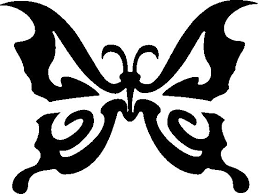 Glitter tattoo sjabloon vlinder