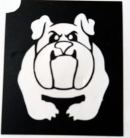 glitter tattoo Bulldog