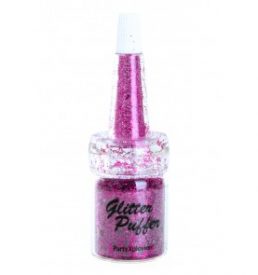 rose glitter puffer