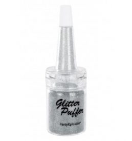zilver glitter puffer