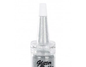 glitter puffer zilver
