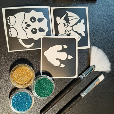 Glitter tattoo set Dino
